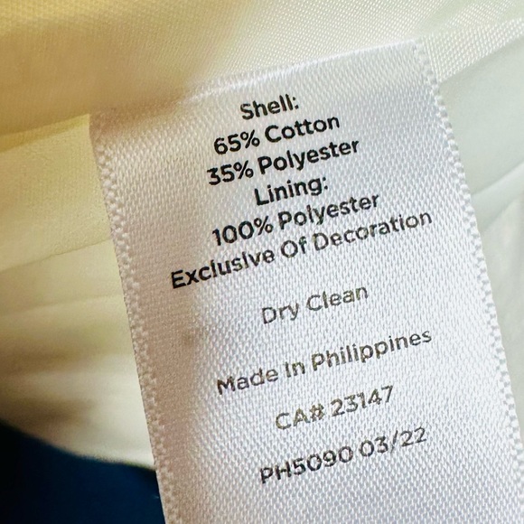 EUC Talbots Cream Tweed Blazer w/ Fringe Trim - Picture 17 of 17